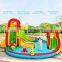 Multifunction Nylon Fabric Inflatable  Bouncy House Inflatable with Slide , Small Jumping Castle With Water gun For Kids