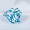 Rainbow color 6 to 10 cm diameter pet training rope ball dog toy