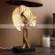 European vintage design cheap resin modern bedside lamps gold with custom logo