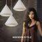 Nordic restaurant chandelier 12 diamond chandelier cone led halo chandelier three single head hanging lamps wholesale