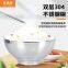 Stainless Steel Bowl  Hot Sale Double Wall Stainless Steel Bowl Fruit Bowl Sugar Bowl/Mixing Bowl rice bowl for child