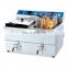 Stainless Steel Counter Top 2 Tank 2 Basket Electric Chips Fryer