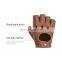 Handlandy Cow Leather Motorsports Men's Fingerless Driving Fitness Motorcycle Bike Gloves cycling gloves half finger