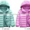 Wholesale baby girl boy fur coat light children's jacket hood 90% duck down coat zip cardigan children's jacket