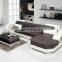 Italian Living Room Sofa Small Apartment Corner Furniture Leather Sofa Set