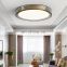 Indoor European Style Gold Brass Ceiling Light Round Modern Indoor LED Ceiling Lamp for Hotel Living Room