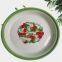 Round big enamel serving tea tray