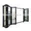 exterior aluminum folding door system house patio double glazed aluminium glass bi fold door powder coating