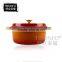 Hot sale Trionfo orange pre-seasoned cast iron enamel cookware