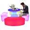 Glowing Outdoor Garden Led Sofas Round Plastic Furniture Led Lighted Bar Table And Chair Sofa Sets for Event