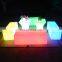 modern coffee shop tables and chairs /Led PE Light Up Chair for Restaurant Discotheque Pub Used Glowing Bar Table