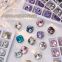 10 nail accessories, snowflake color pointed bottom diamond, super sparkling three-dimensional crystal pile diamond, irregular nail large diamond mixed set
