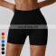 Custom Quick Dry Running Sportswear Yoga Shorts Womens Side Ribbed Butt Lifting High Waist Seamless Fitness Gym Yoga Shorts