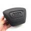 For Audi A6 C8 Alcantara Leather Steering Wheel Airbag Cover Trim Cover White/Black/Red Stitching