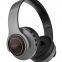 Wireless Headset Foldable Over-ear Led Light Stereo Headset Headphones Metal Bass Gaming Wireless Headphones