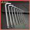 Industrial-grade ball-end hexagonal wrench set 1.5-10mm extended L-shaped 9-piece set of screw wrenches for wholesale and customization