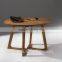 OA-4067 Solid Oak Corner Sofa Coffee Table with Wood Legs