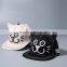 Direct Factory Wholesale Cute Sweet Cat Embroideried Flat Caps and Hats
