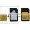 Micro SIM card to standard SIM card adapter with double side tape