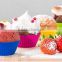 Hot sale food grade FDA and LFGB colorful silicone baking cups kitchen products