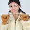 ladies soft fleece lined leather gloves mittens for winter