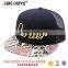 Fashion king cheap flat brim snapback 3d embroidery hats
