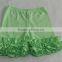 Wholesale baby ruffle shorts soft knit cotton baby icing ruffled shorts