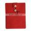 Factory price solid color button closure small felt laptop bags