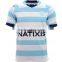 Stripe custom rugby jersey with tackle twill