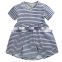 Summer baby girls cotton striped princess dress