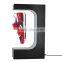Advertising magnetic levitating floating shoe display with LED lights