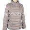 Women's 100% nylon oblique placket down jacket for winter .