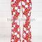 Ladies Beach Style Coral Red Custom Print Pants, New Design Pants