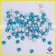 Decorative blue zircon flat back glass stone for garment accessories