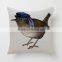 2016 Hot Selling fashion bird style Cotton printing Pillow Case