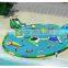 Commercial inflatable amusement park with slide, kids amusement park slide with pool, amusement park equipment