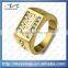 promotion gold brass alloy fashion championship custom 3D ring