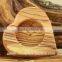 Olive Wood Carved Candle Heart St Valentine Day Home Decoration