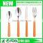 Orange ABS Handle Stainless Steel Flatware Set