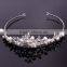 Luxury wedding headpiece silver white cystal indian wedding headdress Pearls bridal hair accessories                        
                                                                                Supplier's Choice