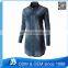 Custom Denim Wash Double Shirt Ladies Dresses