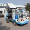 Electric garbage collection transport vehicle with large capacity stainless steel waste container