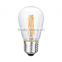 2016 China Hot Sell Product Clear Glass LED light S14 E12 E26 Decorative Dimmable Filament Light Bulb ST45