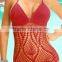 One piece crochet swimwear