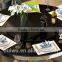 Foshan wholesale modern home furniture round 8 seats glass dining table