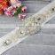 Handmade luxury rhinestone wedding white body jewelry belt girdle Korean bridal dress accessories