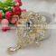 Fashion flower rhinestone brooch badge pins