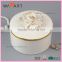Round Shaped Championship Ring Box With Gold Plating Ring