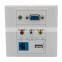 vga, 3.5mm audio, AV 3RCA, RJ45, USB wall face plate with backside female to female connector