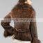 Fashion genuine knitted mink fur coat for women MC04